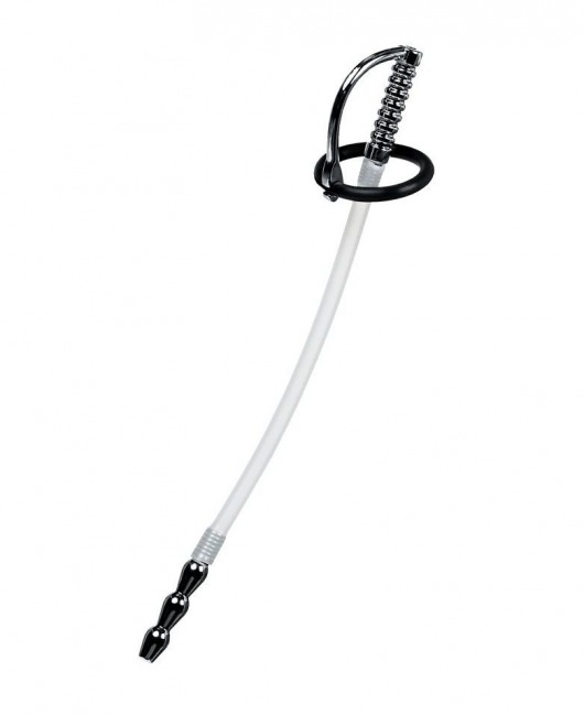 Силиконовый уретральный плаг со сменными фиксирующими кольцами Metal - ToyFa - купить с доставкой в Ельце