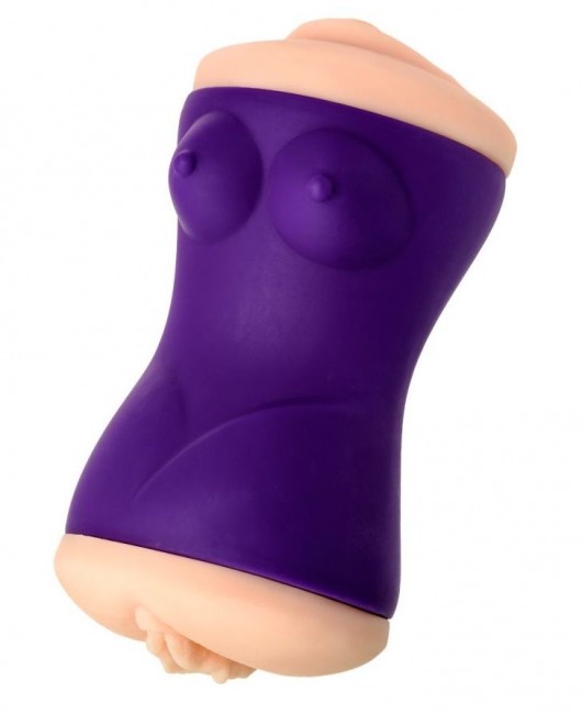 Двухсторонний мастурбатор JOS YARA в фиолетовой колбе - JOS - в Ельце купить с доставкой