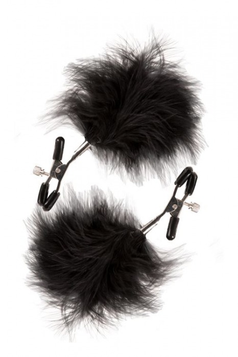 Зажимы для сосков с пухом FEATHERED NIPPLE CLAMPS - Blush Novelties - купить с доставкой в Ельце