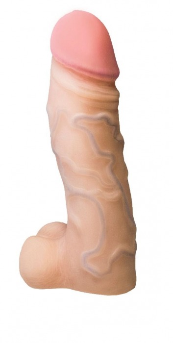 Реалистичная насадка с мошонкой REAL Standard - 15,5 см. - LOVETOY (А-Полимер) - купить с доставкой в Ельце