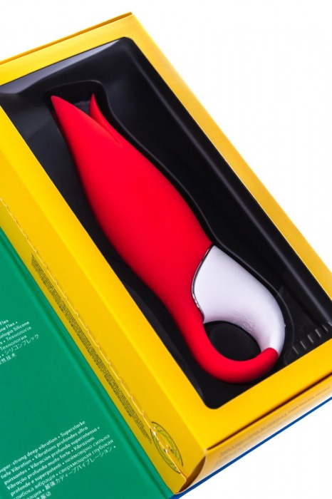 Красный вибратор Satisfyer Power Flower с лепестками - 18,8 см. - Satisfyer