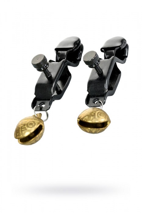 Черно-золотистые зажимы для сосков TOYFA Theatre - ToyFa - купить с доставкой в Ельце