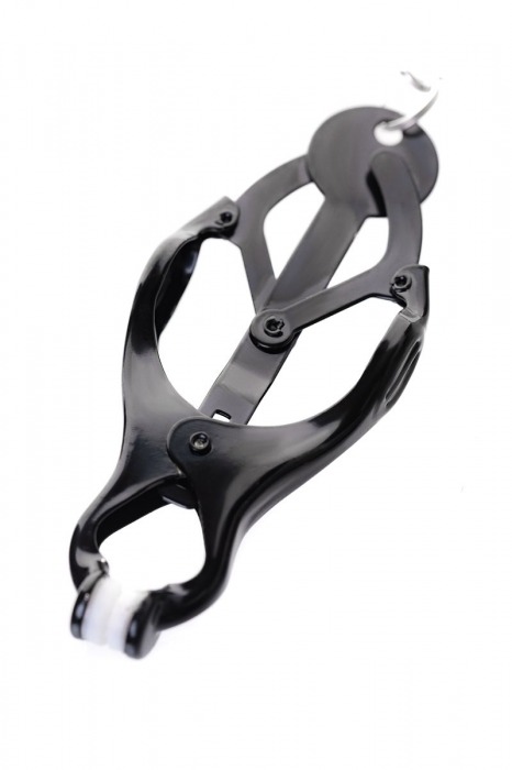 Черно-серебристые зажимы для сосков с кольцом для пениса TOYFA Metal - ToyFa - купить с доставкой в Ельце