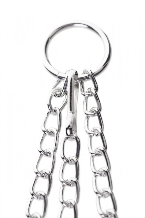 Черно-серебристые зажимы для сосков с кольцом для пениса TOYFA Metal - ToyFa - купить с доставкой в Ельце