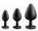 Набор черных анальных пробок с красным кристаллом-сердечком Bling Plugs Training Kit - Blush Novelties - купить с доставкой в Ельце Набор черных анальных пробок с красным кристаллом-сердечком Bling Plugs Training Kit - Blush Novelties - купить с доставкой в Ельце