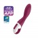 Малиновый вибромассажер для стимуляции G-точки Heated Thrill - 20,6 см. - Satisfyer купить в Ельце с доставкой в Orgasmix.ru Малиновый вибромассажер для стимуляции G-точки Heated Thrill - 20,6 см. - Satisfyer